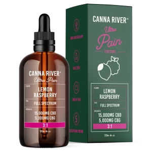 Canna River - Ultra Pain Tincture - CBD + CBG - 20,000mg - 120ml - Lemon Raspberry - Full spectrum