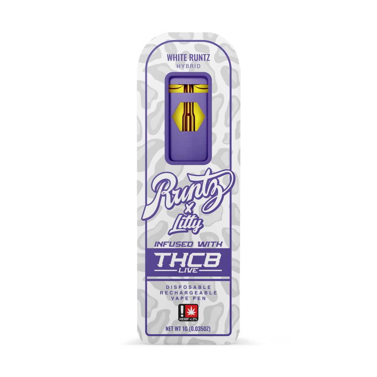 Runtz - THC.B LIVE - White Runtz - Hybrid - 1G - Disposable - THC CBD ...