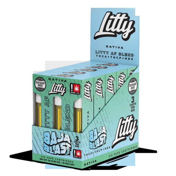 Litty - THCA - AF Blend - Baja Blast (1g x 3pcs) - SATIVA - Cartridges