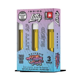 Litty - THCA - AF Blend - Cotton Candy (1g x 3pcs) - INDICA - Cartridges