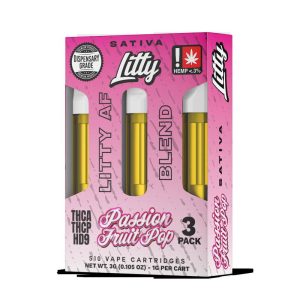 Litty - THCA - AF Blend - Passion Fruit Pop (1g x 3pcs) - SATIVA - Cartridges 1