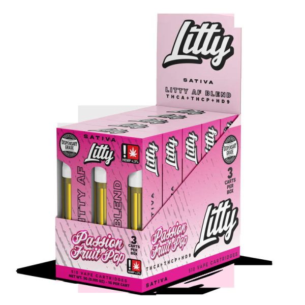 Litty - THCA - AF Blend - Passion Fruit Pop (1g x 3pcs) - SATIVA - Cartridges 1