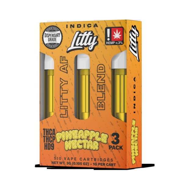 Litty - THCA - AF Blend - Pineapple Nectar (1g x 3pcs) - INDICA - Cartridges 1