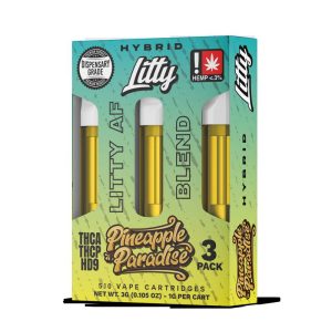 Litty - THCA - AF Blend - Pineapple Paradise (1g x 3pcs) - HYBRID - Cartridges 1