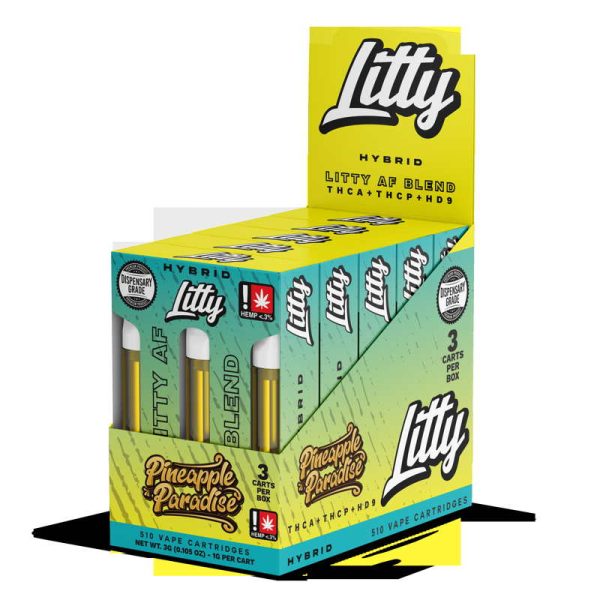 Litty - THCA - AF Blend - Pineapple Paradise (1g x 3pcs) - HYBRID - Cartridges 1