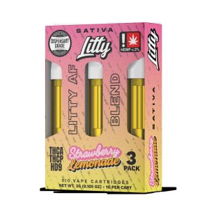 Litty - THCA - AF Blend - Strawberry Lemonade (1g x 3pcs) - SATIVA - Cartridges