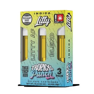 Litty - THCA - AF Blend - Tropical Punch (1g x 3pcs) - INDICA - Cartridges