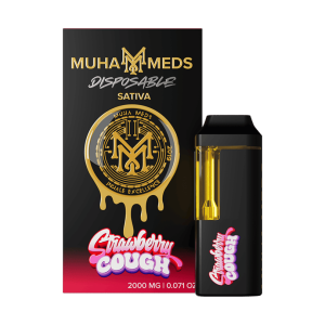 Muha Meds, THC Disposable, Strawberry Cough, sativa 2000 MG