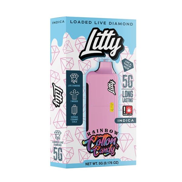 litty, litty thca live diamonds, litty Cotton Candy, litty indica 5g, litty disposable