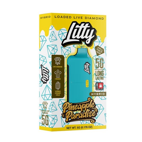 litty, litty thca live diamonds, litty Pineapple Paradise, litty HYBRID 5g, litty disposable